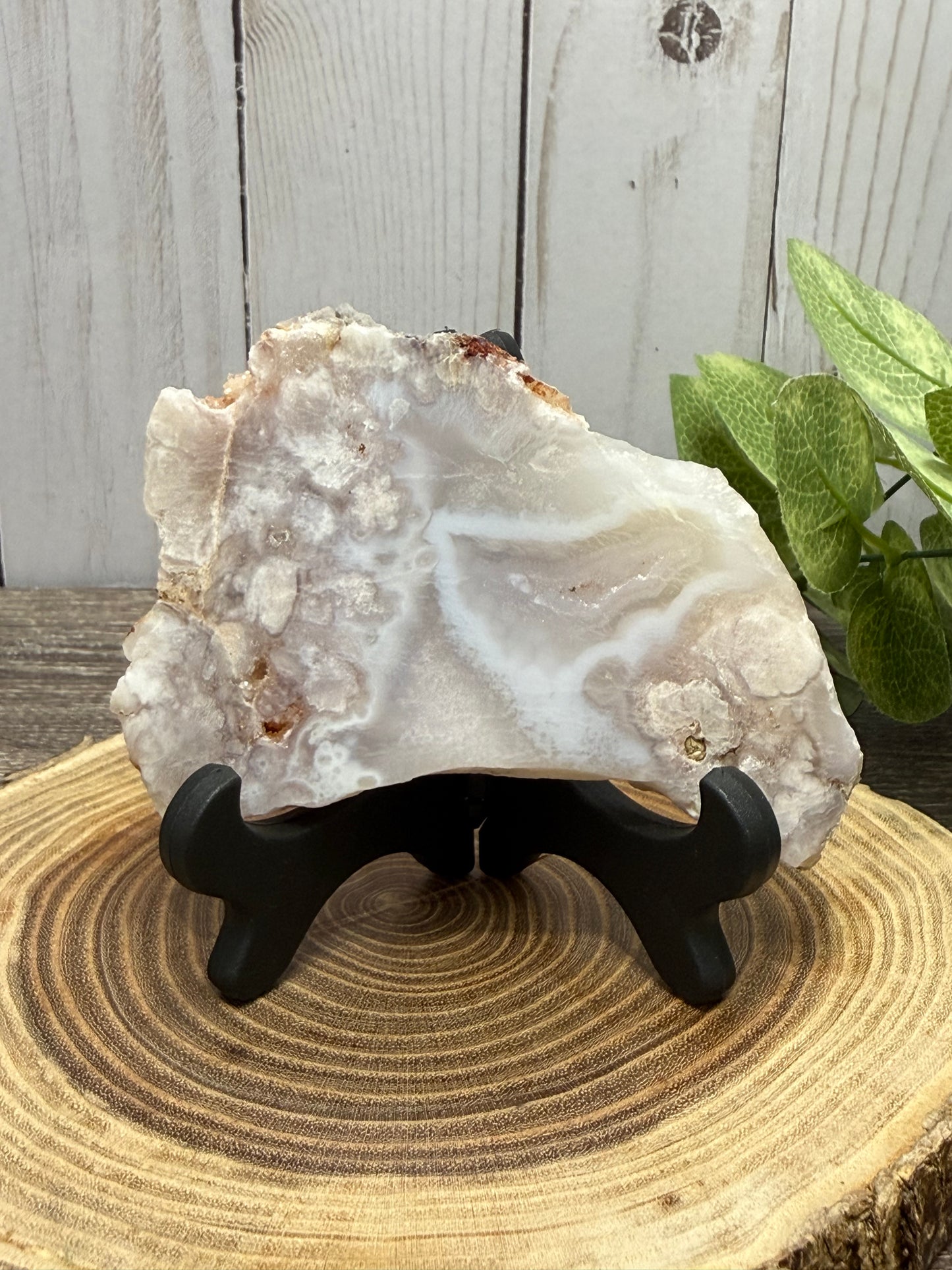 Pink Amethyst and Flower Agate Slab
