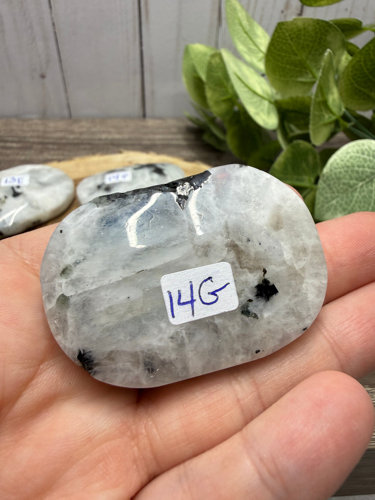 Rainbow Moonstone Palm Stone