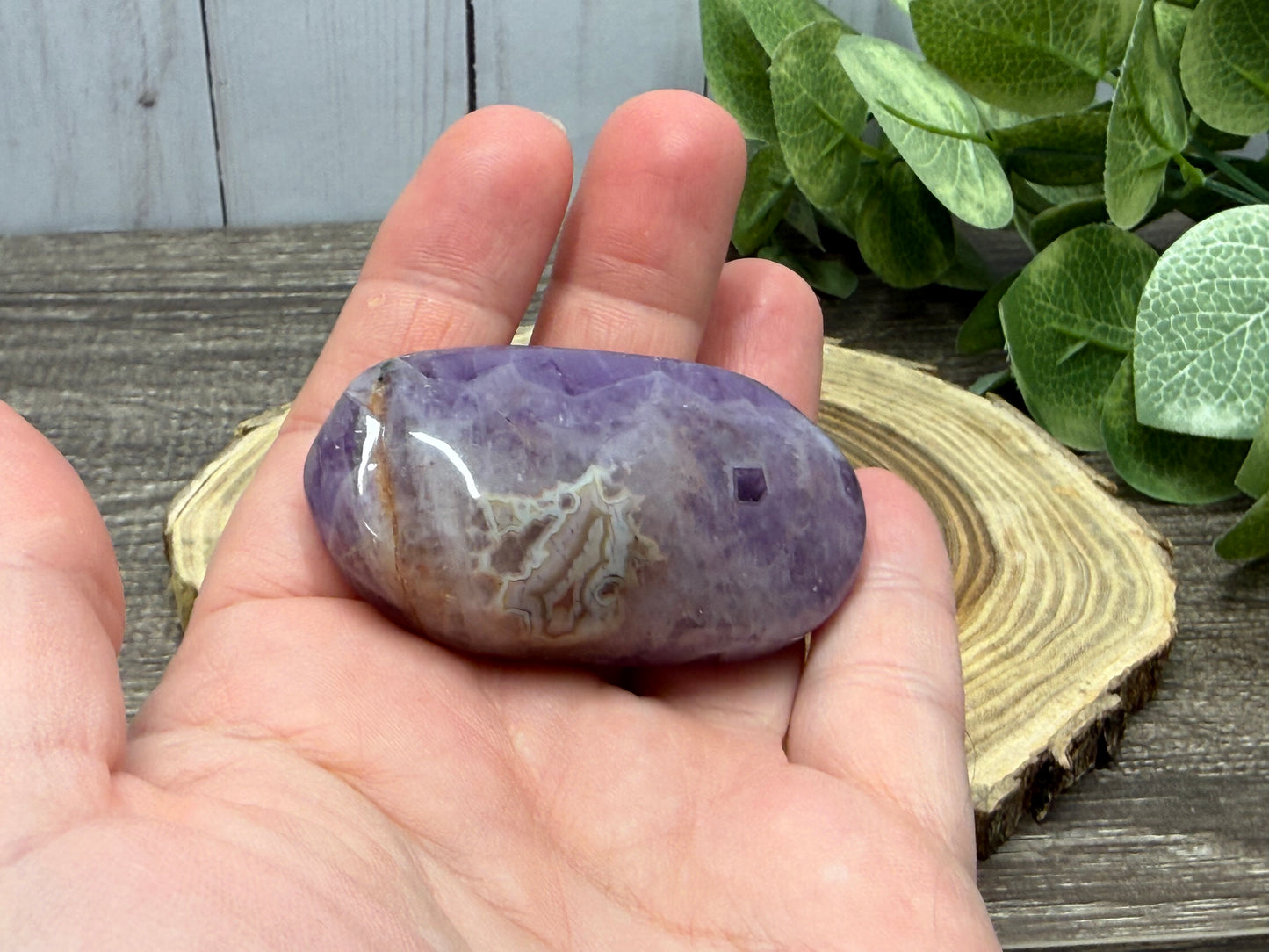 Amethyst and Agate Palm Stones