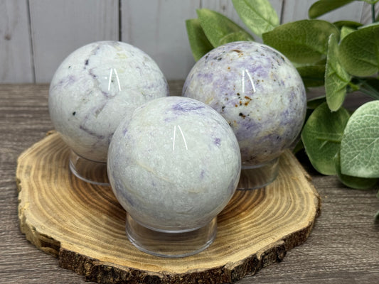 Opal and Fluorite Spheres