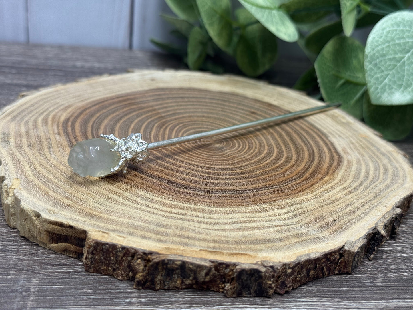 Fluorite Rose Hair Pins