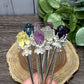 Fluorite Rose Hair Pins
