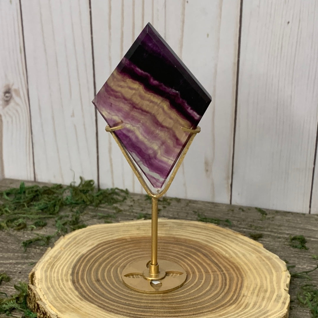 Fluorite on Stand - Diamond Shape