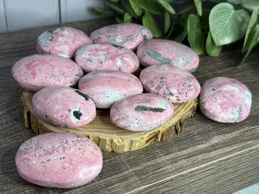 Pink Rhodonite Palm Stones