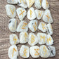 Rainbow Moonstone Rune Stones Set #2 Crystal with Elder Futhark Letterings