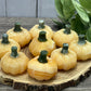Pumpkin Carving - Orange Calcite and Green Jade