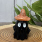 Obsidian Ghost Carving with Different Crystal Hats