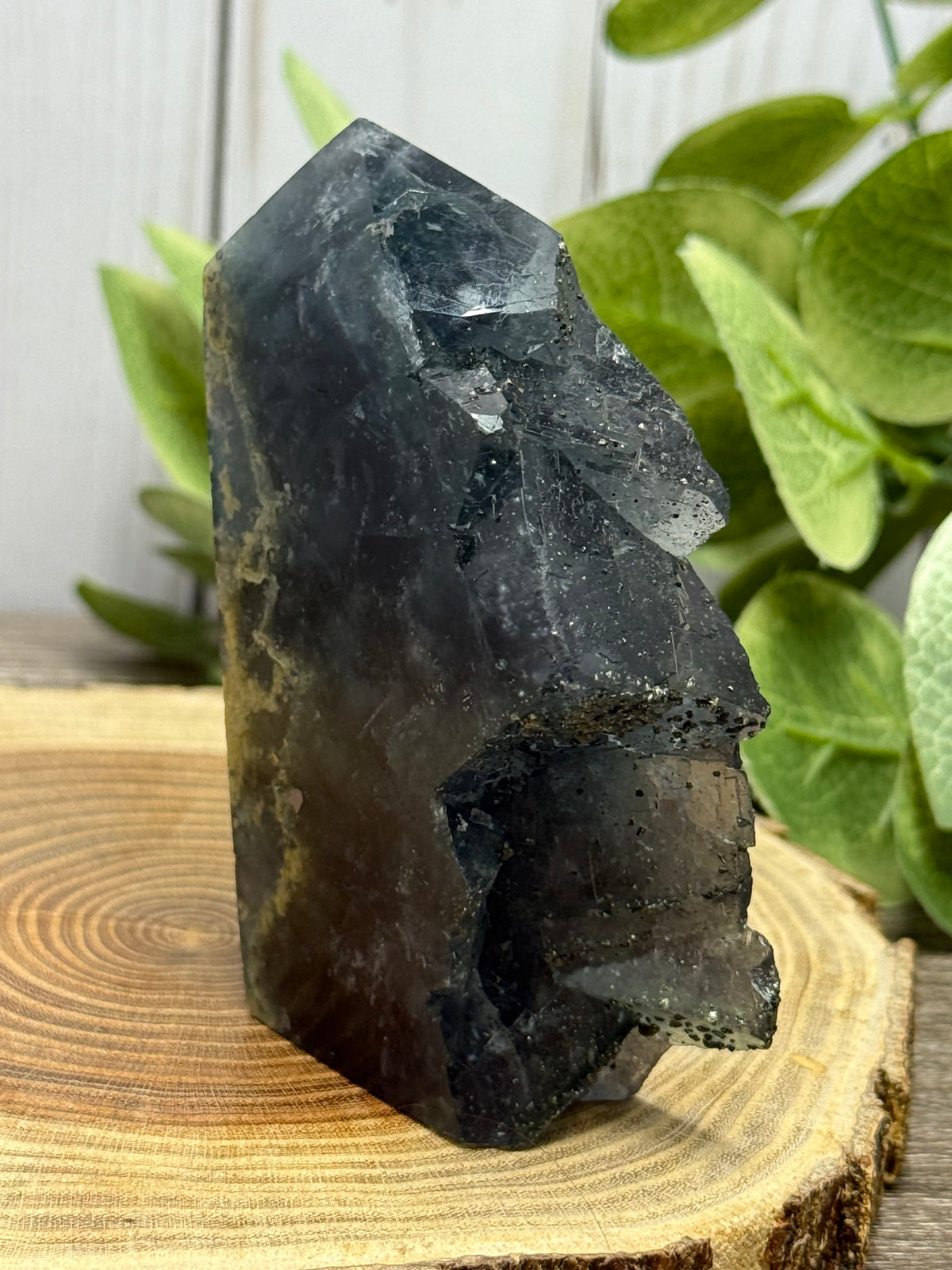 Fluorite & Pyrite Towers with Raw Edge