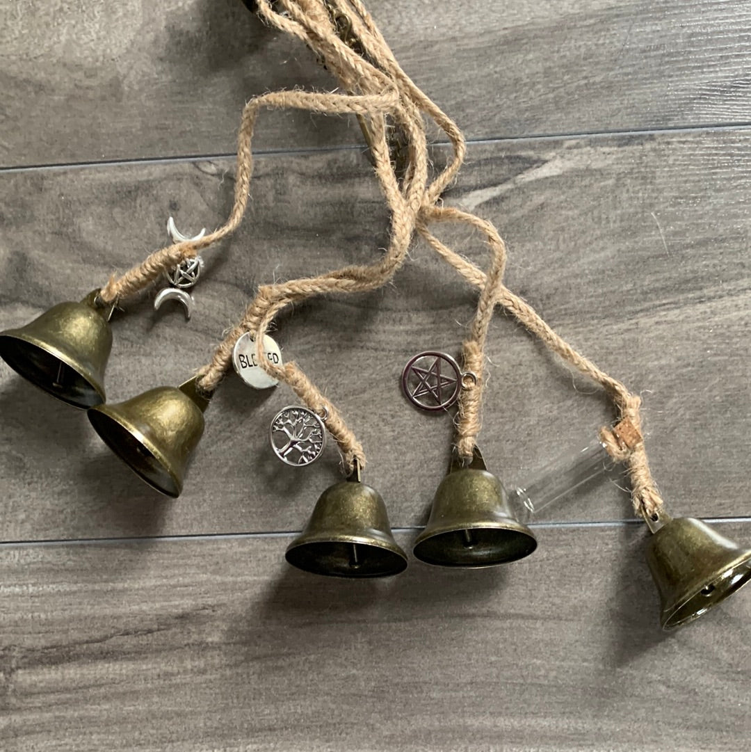 Witch Bells for Home Protection, Hanging Style with empty Bottle