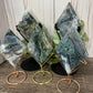 Moss Agate Diamonds with Stand