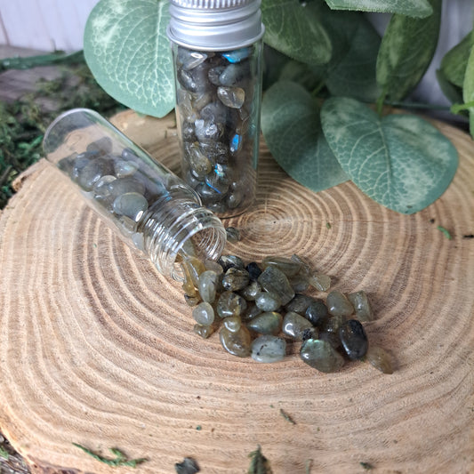 Labradorite Crystal Chip Bottle