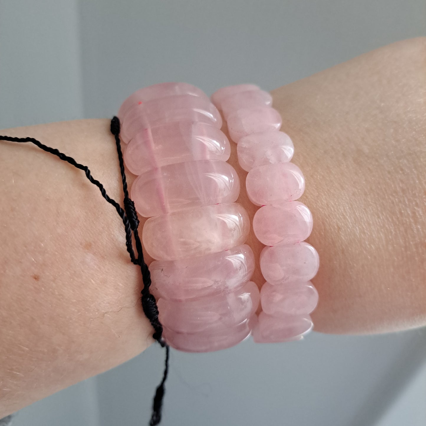 Rose Quartz Bangle Style - Bracelet