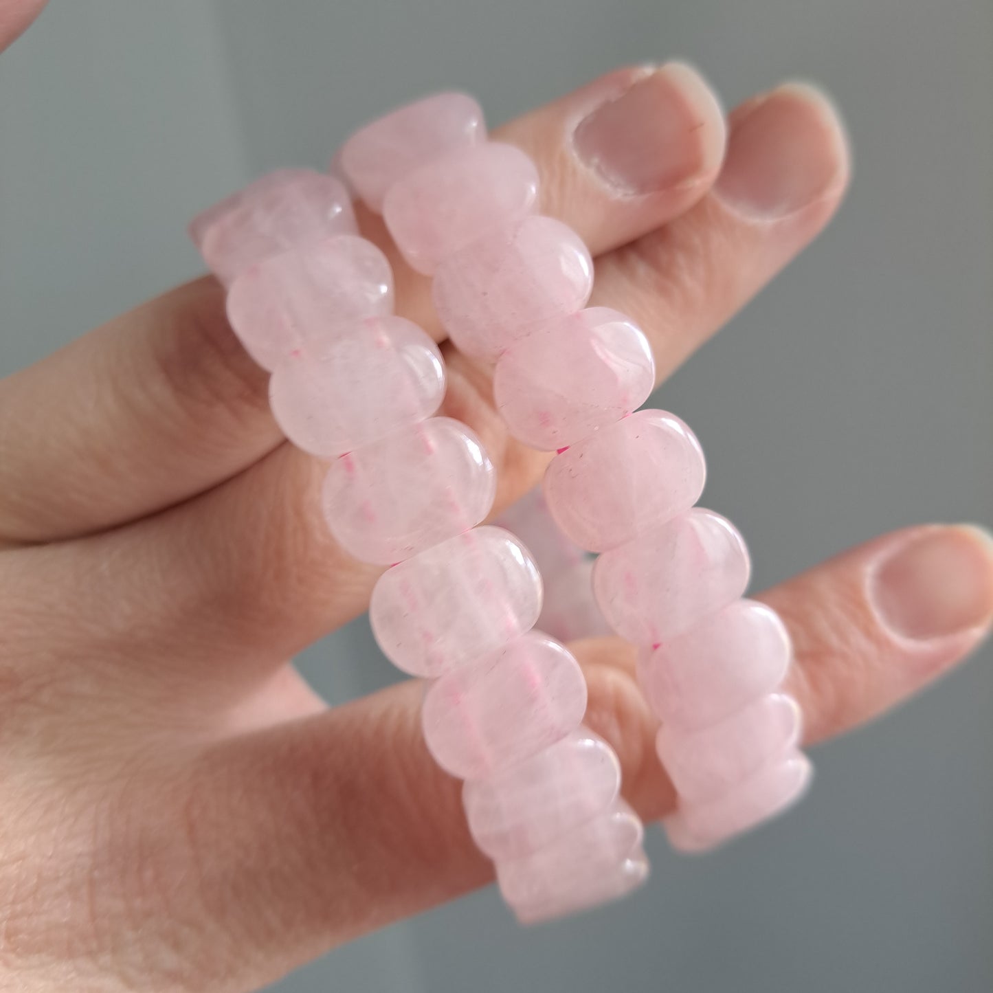 Rose Quartz Bangle Style - Bracelet