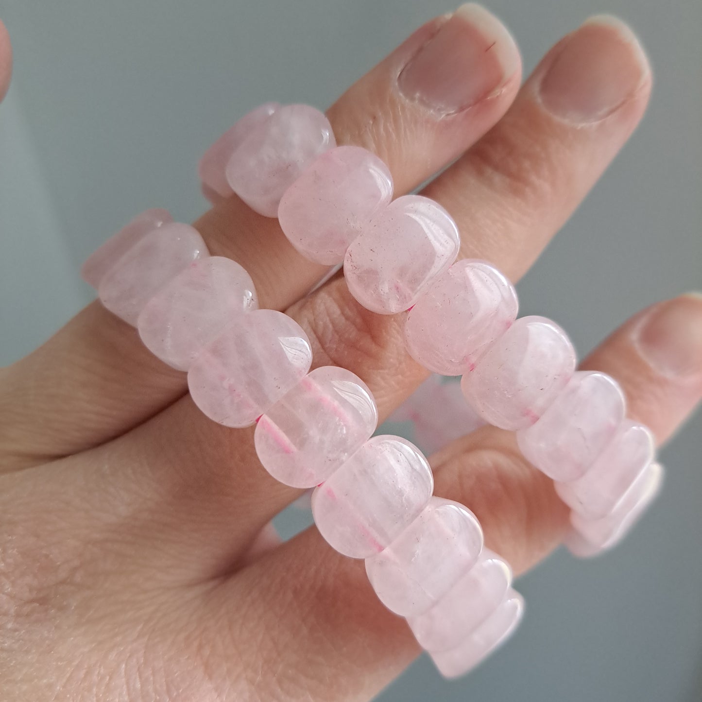 Rose Quartz Bangle Style - Bracelet