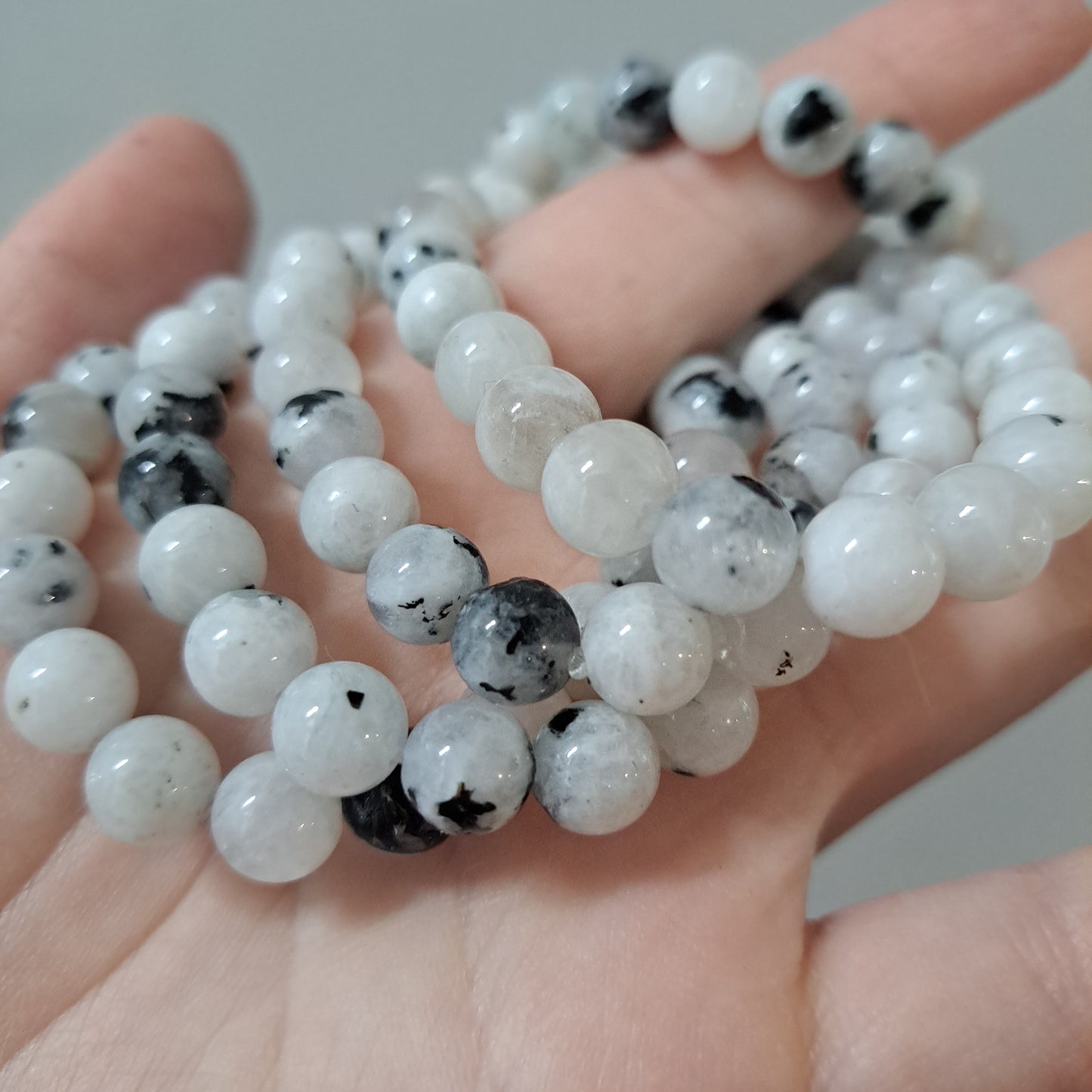 White & Black Moonstone -  Bracelet