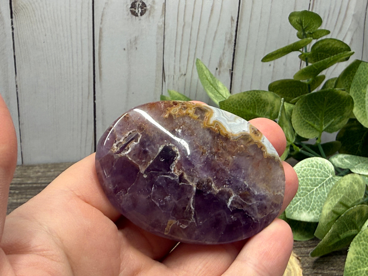 Amethyst and Agate Palm Stones
