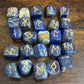 Lapis Lazuli Gemstone Rune Engraved Elder Futhark Lettering