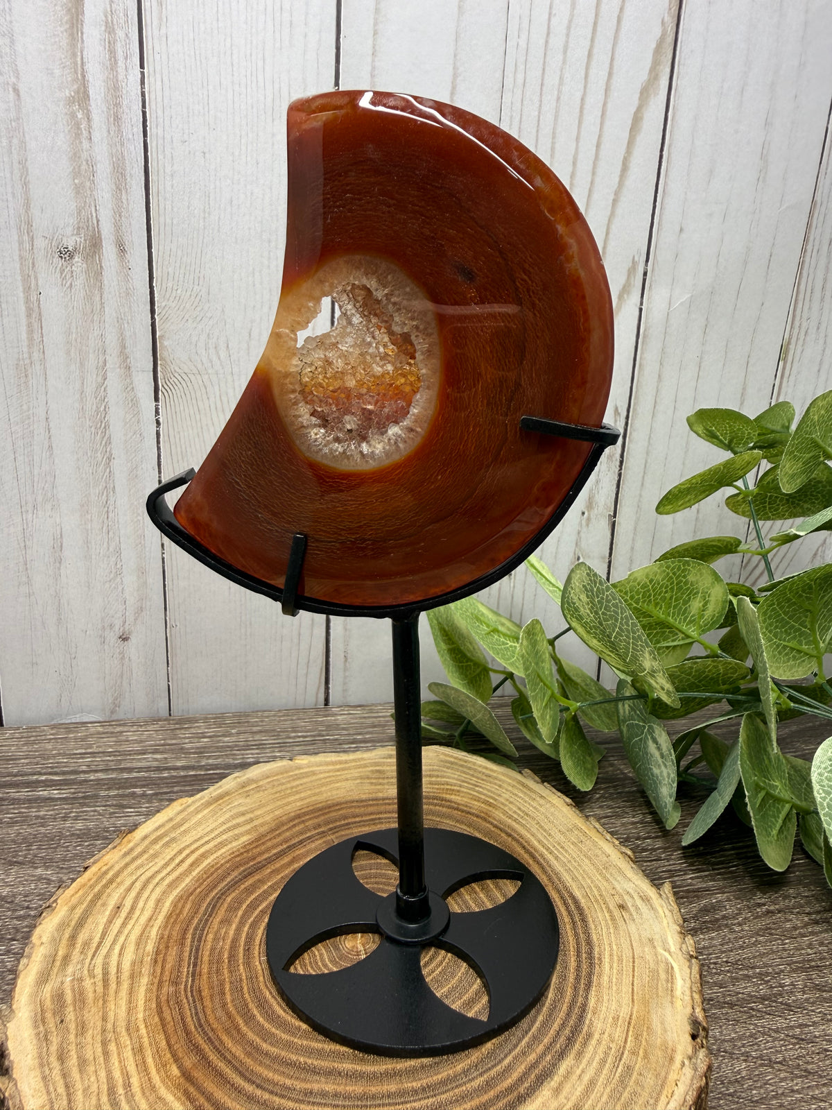 Carnelian Moons on Stands