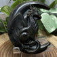 Dragon with Moon - Sheen Obsidian