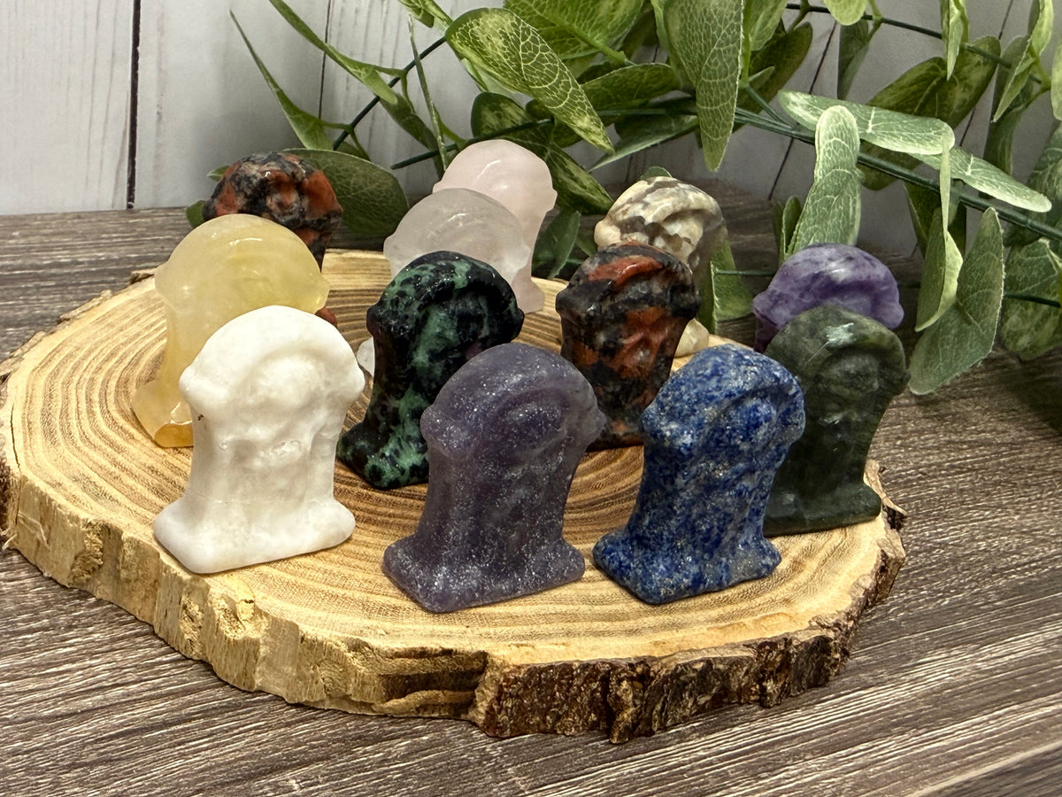 Tombstones / Head Stones with a Skull Engraved - Halloween Carving