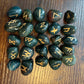 Bloodstone Rune Stones Set Crystal with Elder Futhark Letterings