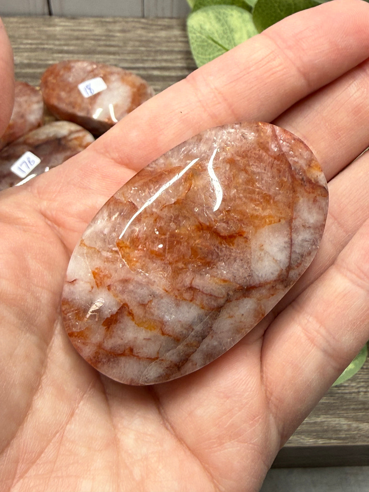 Fire Quartz Palm Stones