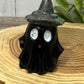 Obsidian Ghost Carving with Different Crystal Hats