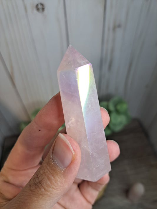 Aura Rose Quartz Towers