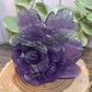 Fluorite Rose Carving