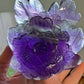 Fluorite Rose Carving