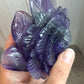 Fluorite Rose Carving