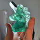 Unicorn Head - Fluorite Carving