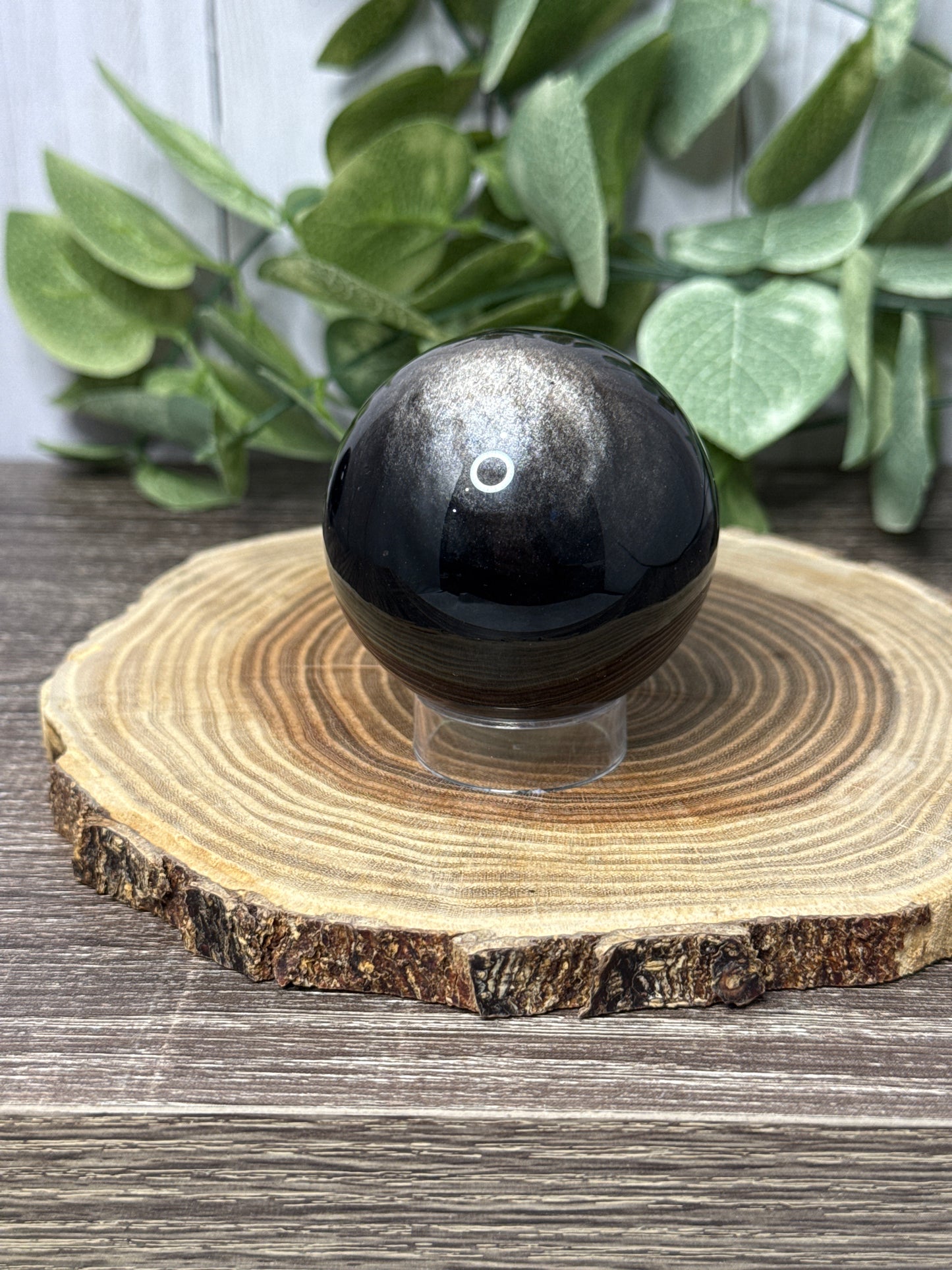 Silver Sheen Obsidian Sphere