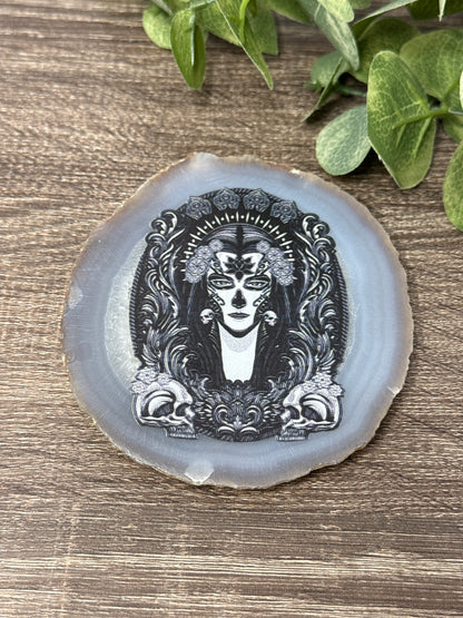 Agate Slab with Designs