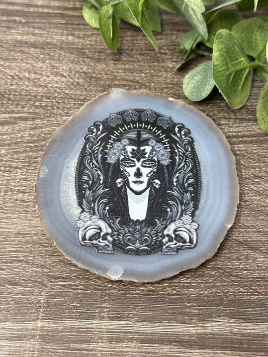 Agate Slab with Designs