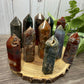 Moss Agate and Carnelian Mixed Tower