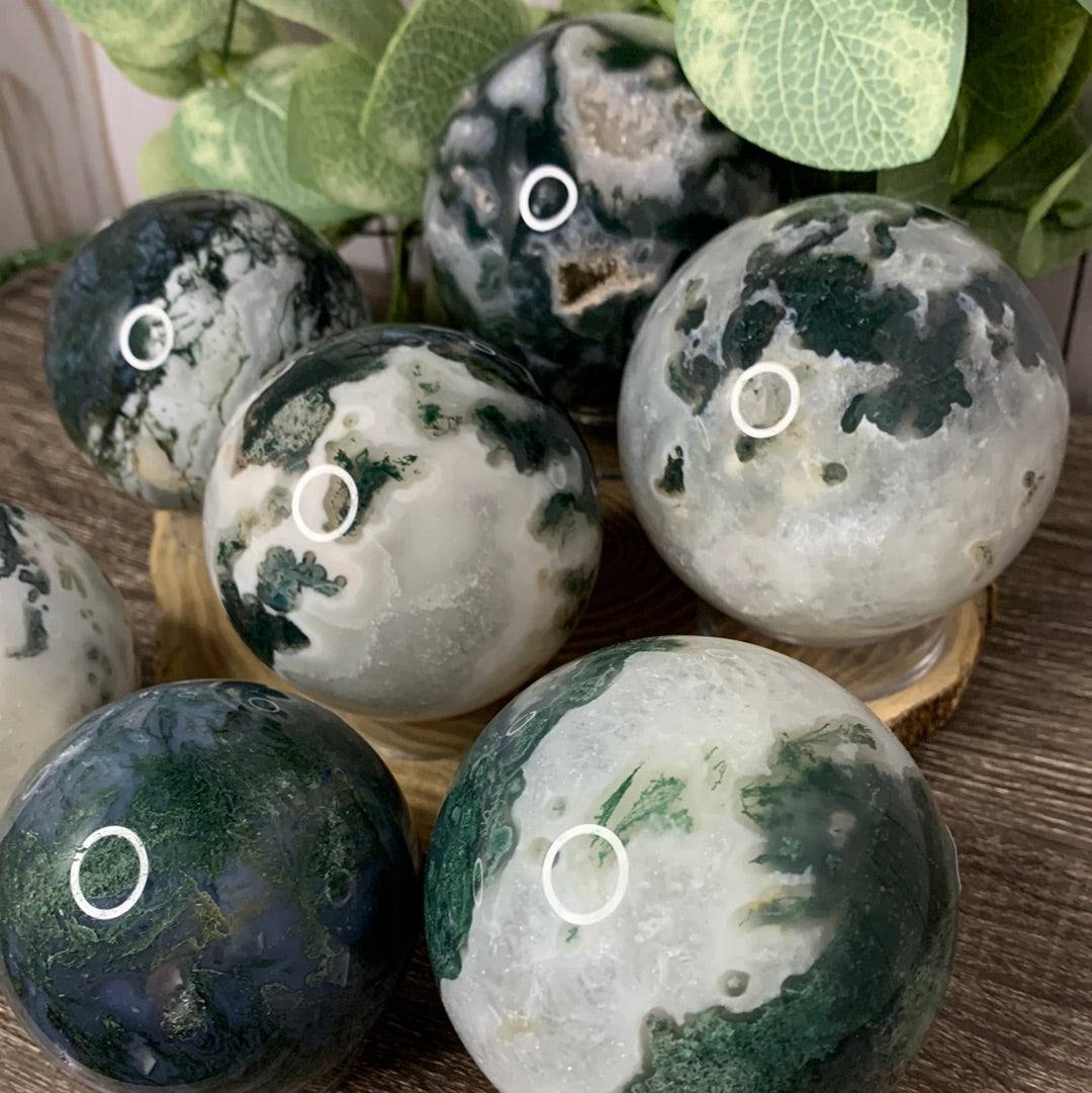 Moss Agate Spheres