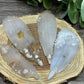 Flower Agate Feather Carvings