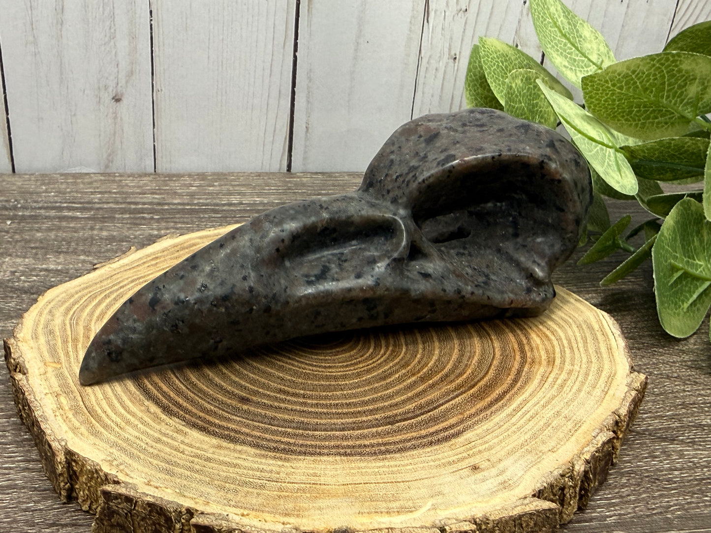 Obsidian & Yooperlite Bird Skulls/Head Carvings