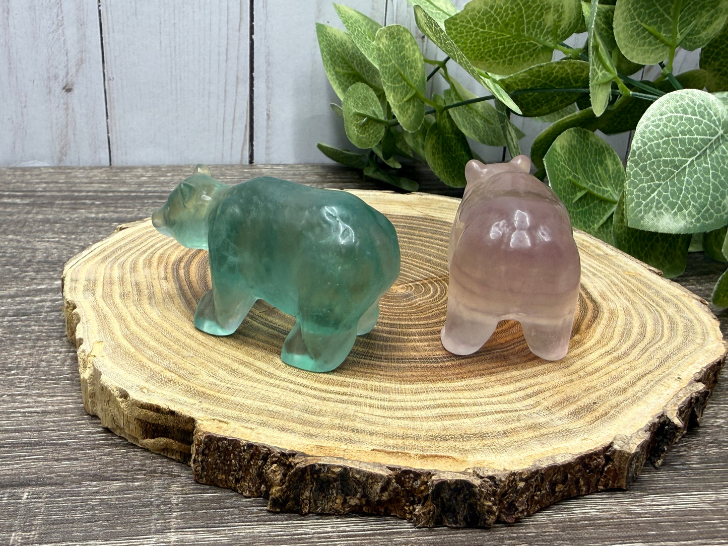 Fluorite Bear Carvings