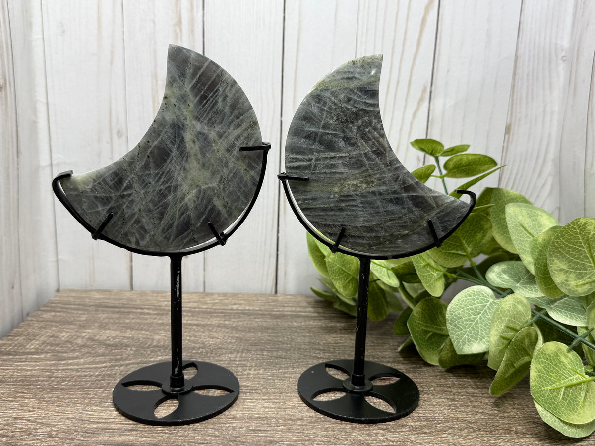 Labradorite Moons on Stands