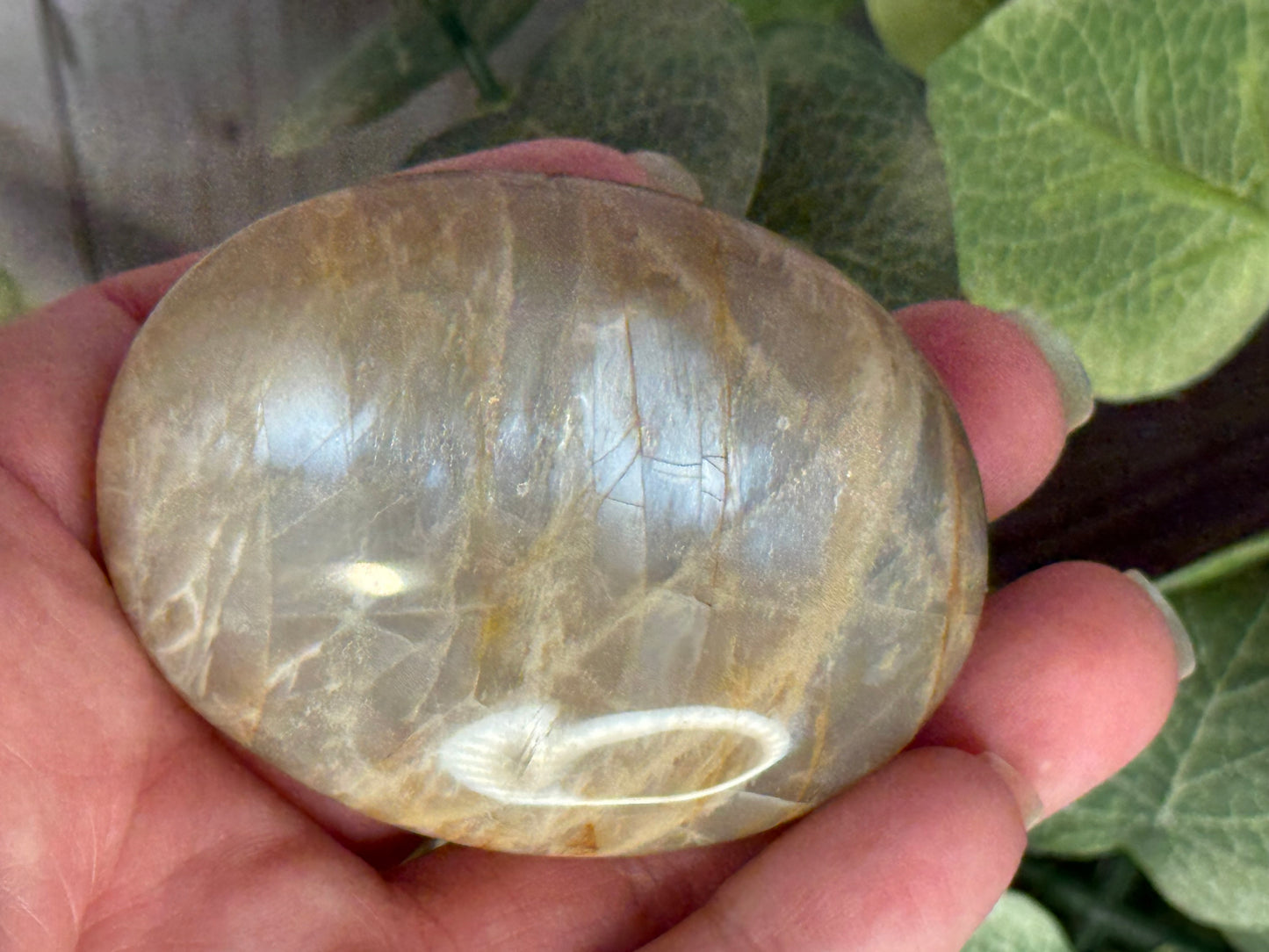 Moonstone Palm Stone