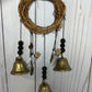 Witch Bells for Home Protection, 3 Bells, charms and 2 crystal bottles