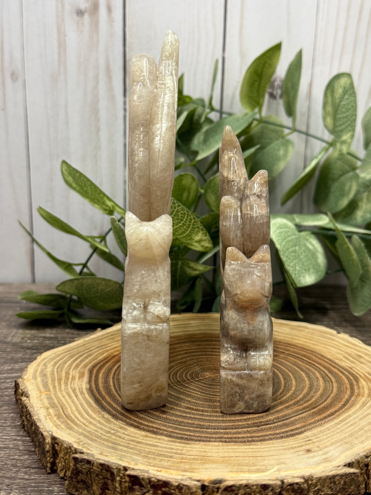 Nine Tailed Fox - Grey Moonstone