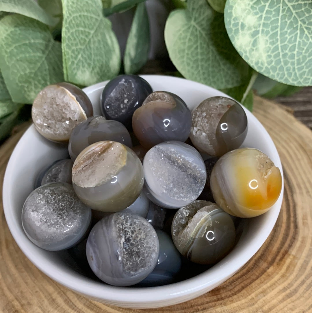 Druzy Agate Mini Spheres