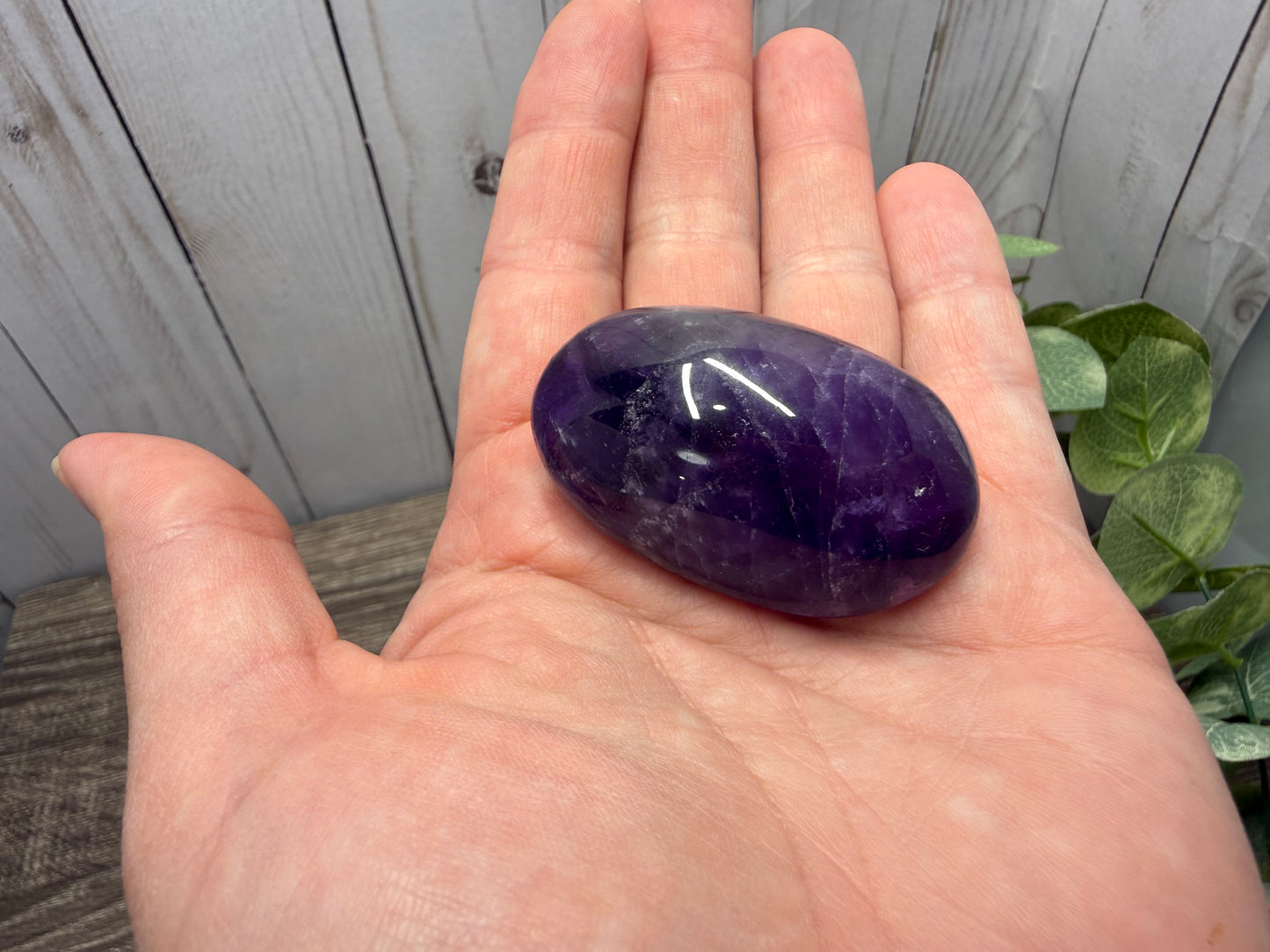 Chevron Amethyst Palm Stone