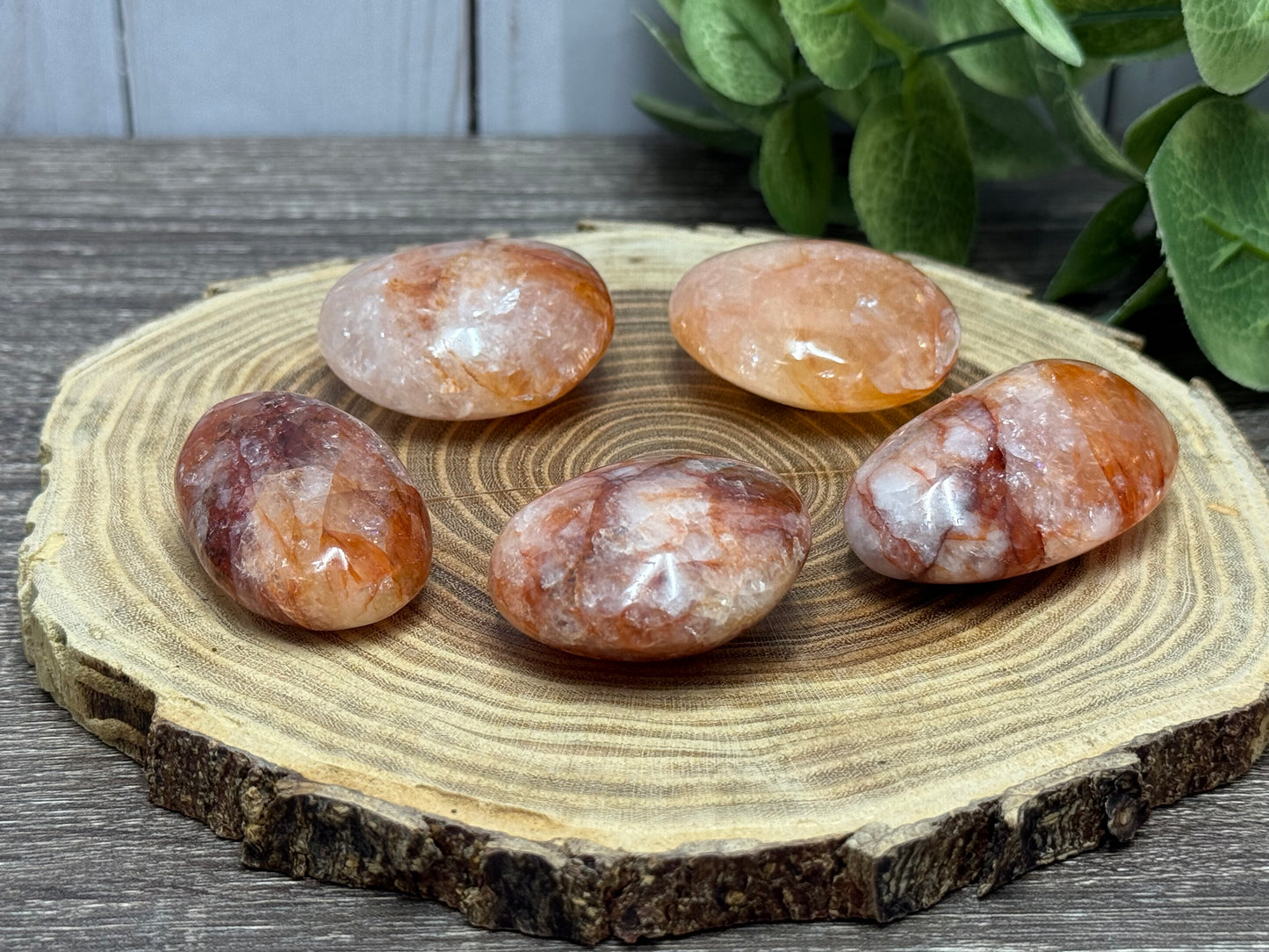Fire Quartz Palm Stones