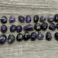 Amethyst Rune Stones Set Crystal with Elder Futhark Letterings - Set 1