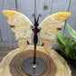 Butterfly Wings on Stand - Orange Calcite