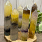 Fluorite Towers Larger - Yellow and Purple